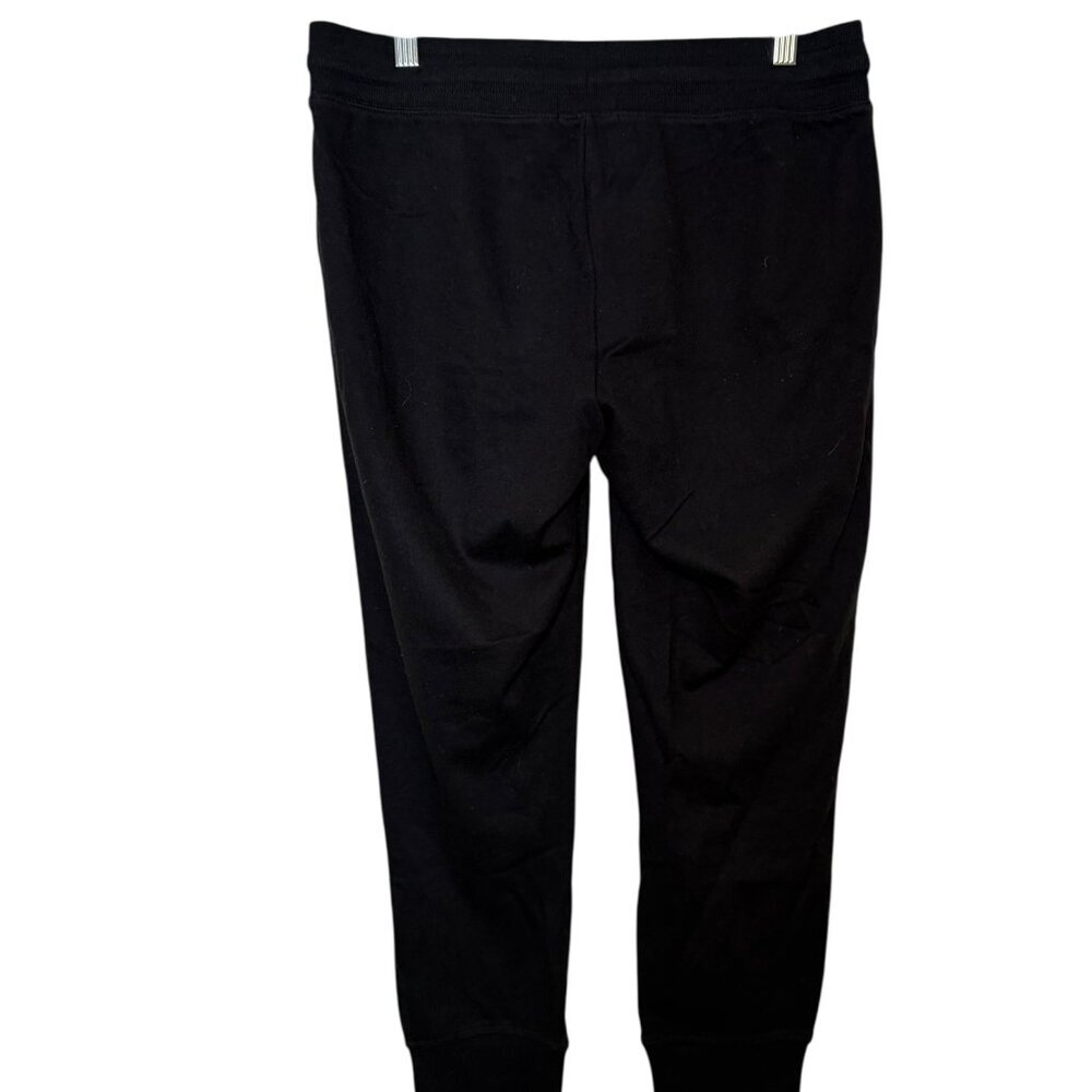 Gap Black French Terry Graphic Joggers Gold Logo Star Medium - Picture 3 of 7
